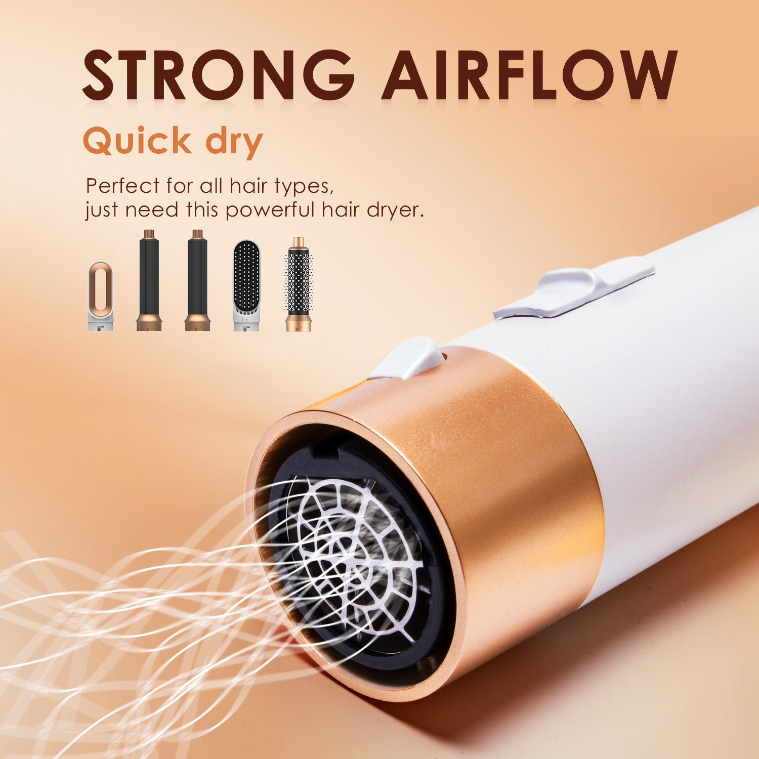 5 In 1 Blow Dryer Brush For Drying Straightening Curling Volumizing Multi Hair Style